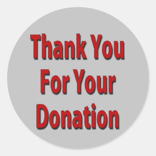 Sticker Rond Merci Pour Votre Don (Devant)