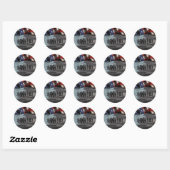 Sticker Rond Merci pour votre service ! (Feuille)