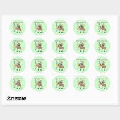 Sticker Rond Merci pour votre support (Feuille)
