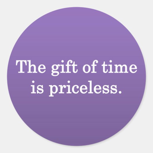 Sticker Rond Merci pour votre temps (Devant)