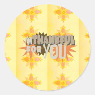 Sticker Rond Merci pour vous avec amour Compassion & Gratitude