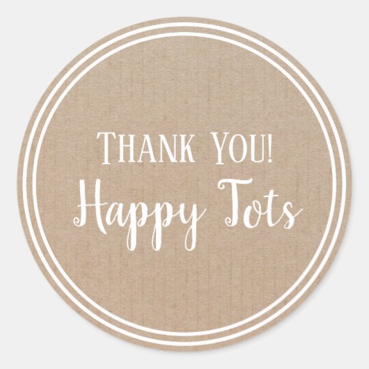 Sticker Rond Merci Produit Moderne Hipster Cercle Craft (Devant)