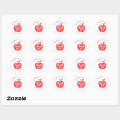 Sticker Rond Merci Professeur Pomme (Feuille)
