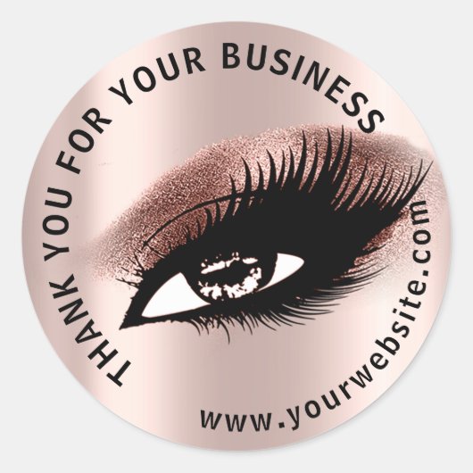 Sticker Rond Merci Professionnel Eyelas Promotionnels Entrepris (Devant)