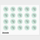 Sticker Rond Merci Quatrefoil de Mint (Feuille)