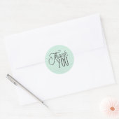 Sticker Rond Merci Quatrefoil de Mint (Enveloppe)