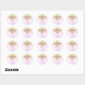Sticker Rond Merci Rainbow Balloons pour venir (Feuille)