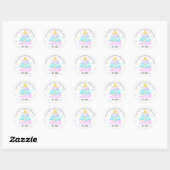 Sticker Rond Merci Rainbow Cake (Feuille)