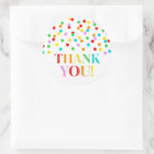Sticker Rond Merci Rainbow Confetti (Sac)