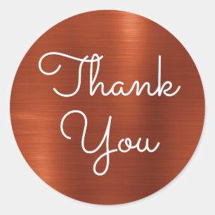 Sticker Rond Merci rayonnant en terre cuite