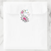 Sticker Rond Merci rétro (Sac)