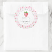 Sticker Rond Merci rond Baby shower de fraise Berry Sweet (Sac)