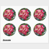 Sticker Rond Merci rose (Feuille)