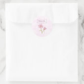 Sticker rond Merci rose (Sac)