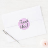 Sticker Rond Merci rose (Enveloppe)