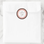 Sticker Rond Merci rose Brown (Sac)