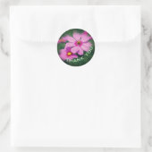 Sticker Rond Merci rose Cosmos (Sac)