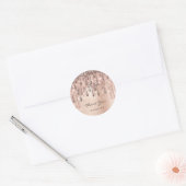 Sticker Rond Merci Rose de mariage 16e Glitter Drip (Enveloppe)