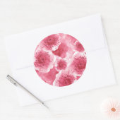 Sticker Rond Merci rose du carbone (Enveloppe)