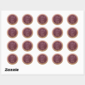 Sticker Rond Merci rose Gold 40e anniversaire de fête (Feuille)