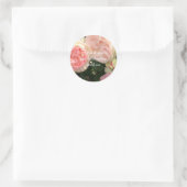 Sticker Rond Merci rose Mariage (Sac)