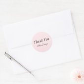 Sticker Rond Merci rose pâle (Enveloppe)