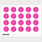 Sticker Rond Merci rose Poshmark (Feuille)