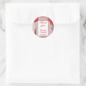 Sticker Rond Merci rouge (Sac)