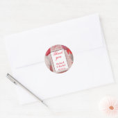 Sticker Rond Merci rouge (Enveloppe)