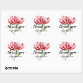 Sticker Rond Merci rouge chic (Feuille)
