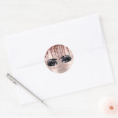 Sticker Rond Merci Script Smoky Rose maquillage Eyelash 3D gout (Enveloppe)