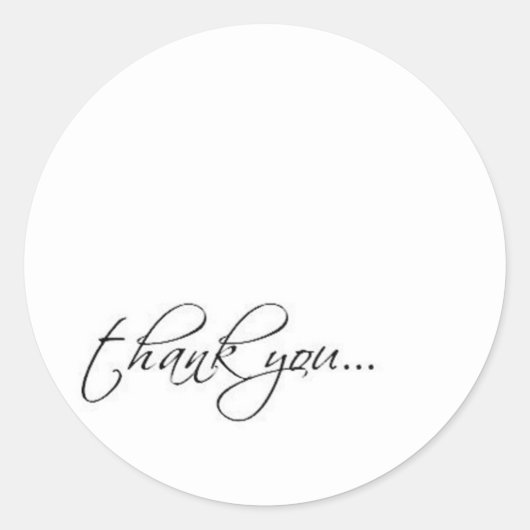 Sticker Rond merci scriptina (Devant)