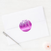 Sticker Rond Merci Shopping produit maquillage rose Confetti (Enveloppe)