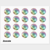 Sticker Rond Merci Shopping Rainbow Drivers Holographic (Feuille)