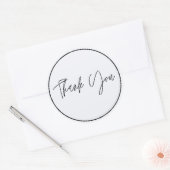 Sticker Rond Merci simple et élégant (Enveloppe)