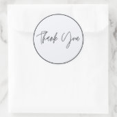 Sticker Rond Merci simple et élégant (Sac)