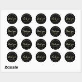 Sticker Rond Merci simple et élégant mariage préféré (Feuille)