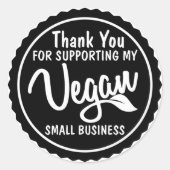 Sticker Rond Merci simple Vega Small Business (Devant)