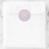 Sticker Rond Merci Soft Pink Elegant Script Graduation (Sac)