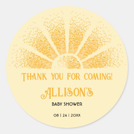 Sticker Rond Merci solaire (Devant)