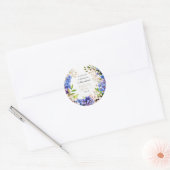 Sticker Rond Merci Something Blue: Fleur d'enfant et lin (Enveloppe)
