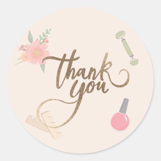 Sticker Rond Merci spa (Devant)