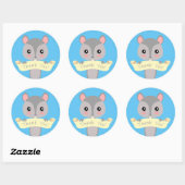 Sticker Rond Merci Squirel (Feuille)
