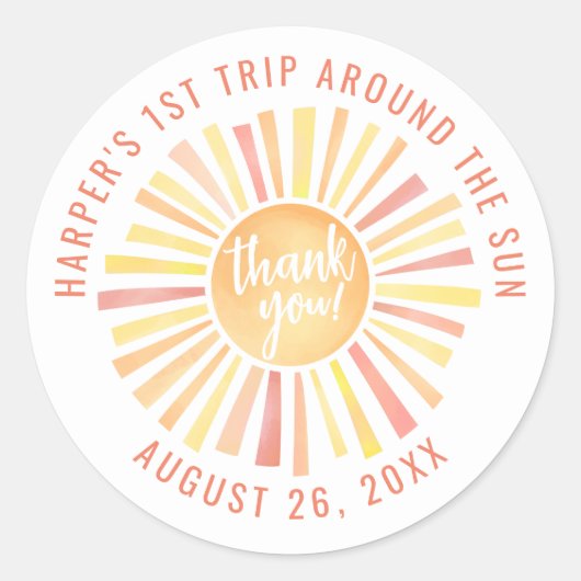 Sticker Rond Merci Sun (Devant)