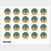 Sticker Rond Merci Sunflower Daisy (Feuille)
