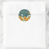 Sticker Rond Merci Sunflower Daisy (Sac)