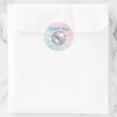 Sticker Rond Merci Super du Baby shower Disco Ball (Sac)