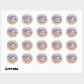 Sticker Rond Merci Super du Baby shower Disco Ball (Feuille)