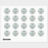 Sticker Rond merci sur opal photo (Feuille)