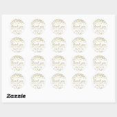 Sticker Rond Merci Sweet 16 Gold Foil Confetti (Feuille)
